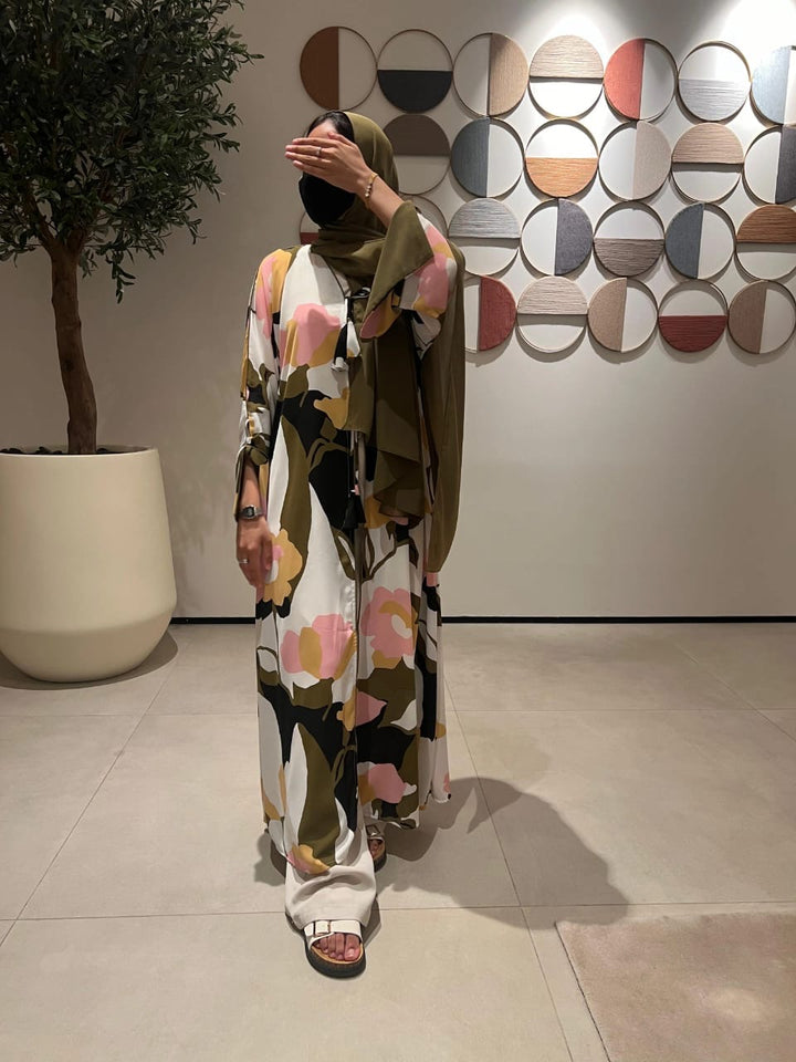 Olive hues Kimono Set