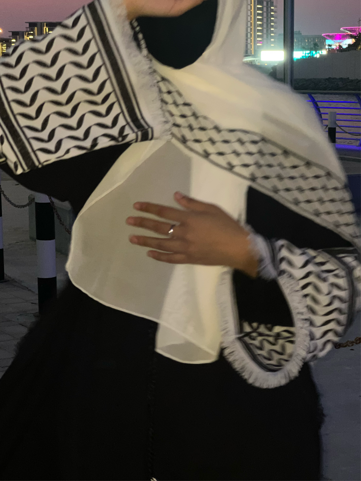 Black Keffiyeh Abaya