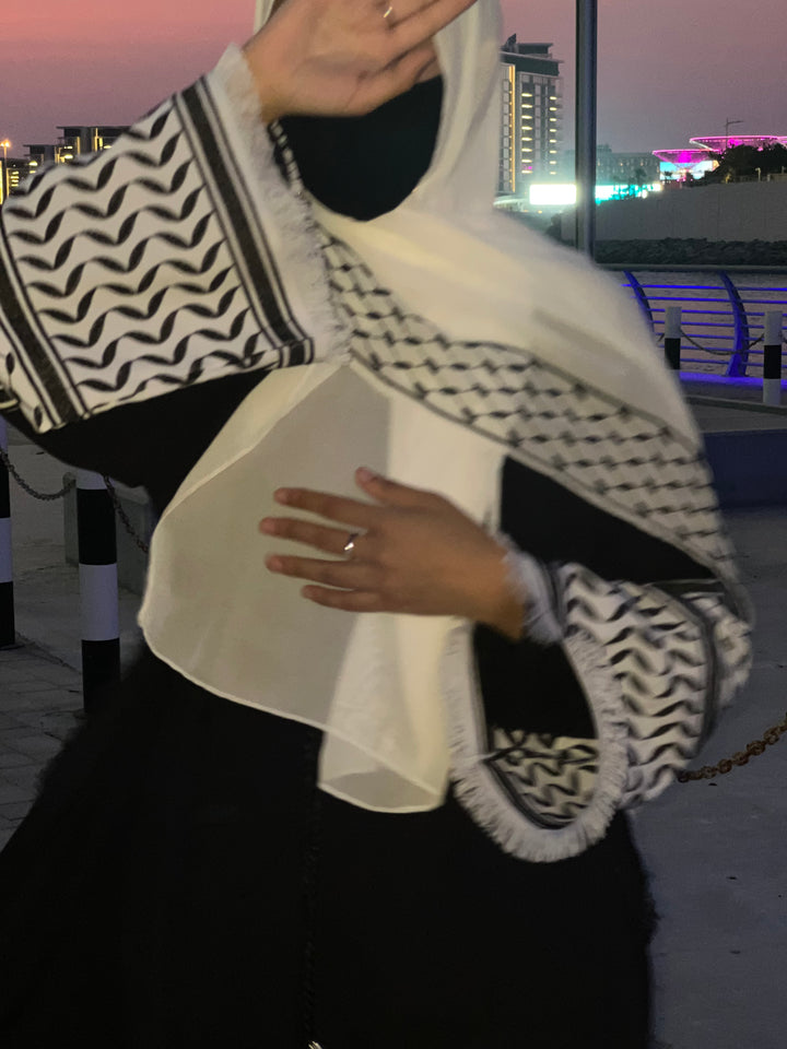 Black Keffiyeh Abaya