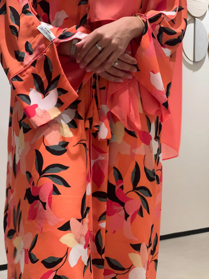 Pumpkin hues Kimono Set