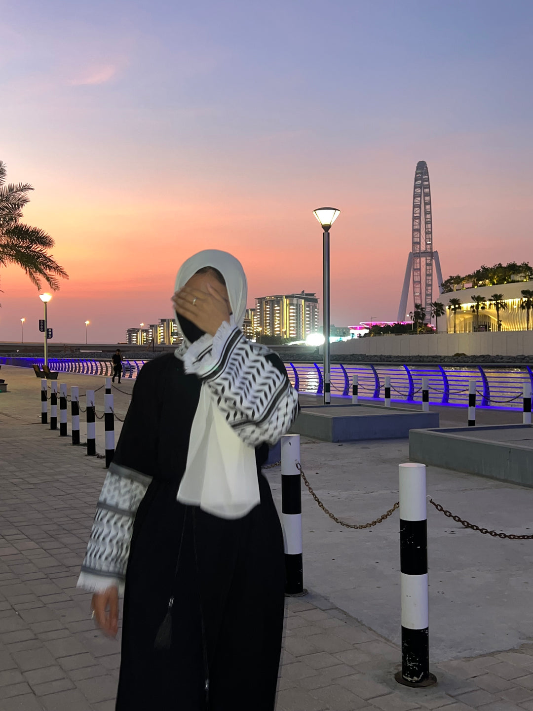 Black Keffiyeh Abaya