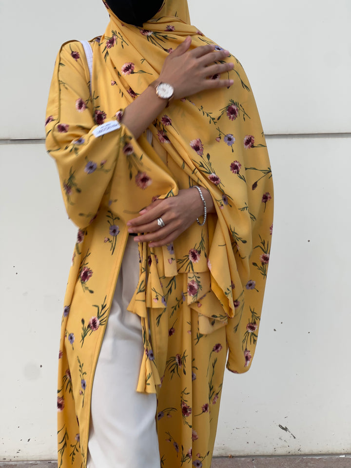 Mustard Kimono Set