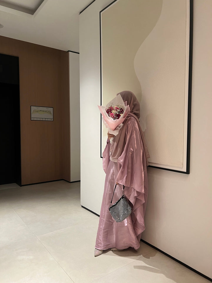 Pink Zarah Butterfly Abaya