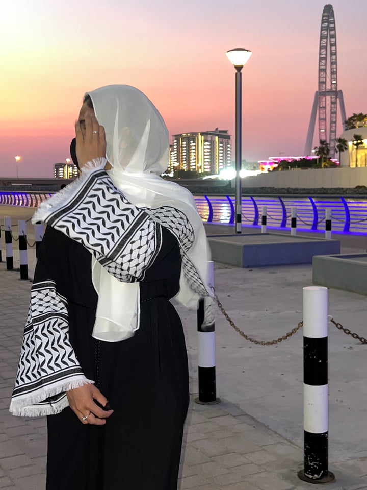 Black Keffiyeh Abaya