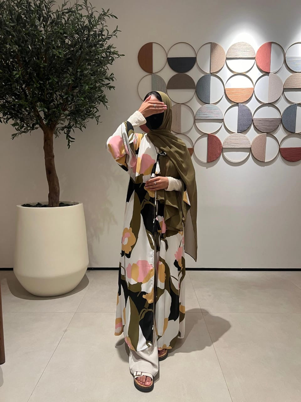 Olive hues Kimono Set